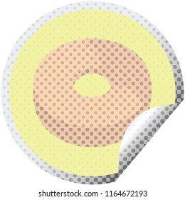 donut graphic vector illustration circular sticker