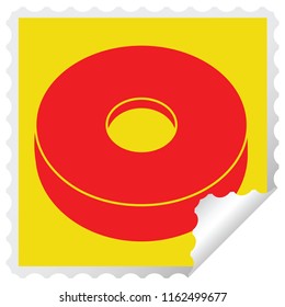 donut graphic vector square peeling sticker