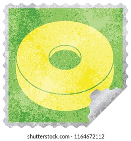 Donut-Grafik-Vektorquadratisch-Schälsticker