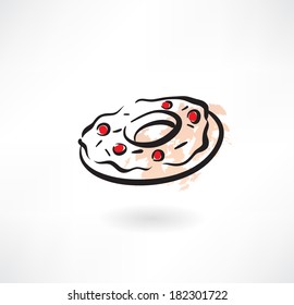 donut grunge icon