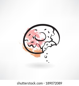 donut grunge icon