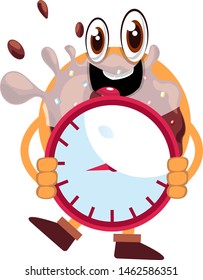 Halten Sie keine Uhr, Illustration, Vektorgrafik auf weißem Hintergrund.