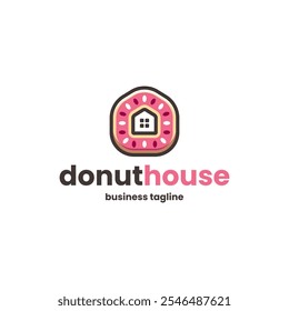 Diseño de logotipo de Vector de Donut House
