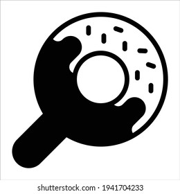 donut, ice cream flat line icon             