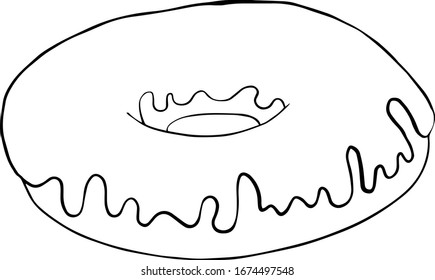 No con hielo. Un delicioso postre para tomar té. Ilustración vectorial plana coloreada. Ilustración vectorial de Doodle. Elemento para tarjetas de felicitación, carteles, pegatinas. Separar en un fondo blanco
