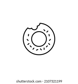 No con hielo, icono aislado en blanco y negro sobre fondo blanco. Un simple ícono de comida rápida, postre para cafés, restaurantes, tiendas. Símbolo de comida rápida. Ilustración vectorial plana

