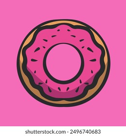 Donut Icon Bakery and Food Symbol Art Logo Illustration