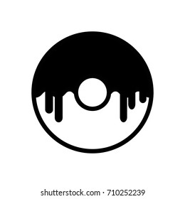 Donut icon, bakery symbol vector