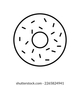 icono de donut, vector de panadería, ilustración alimentaria