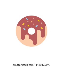 Donut icon Cafe collection in flat style illustration.