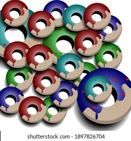 donut icon can be used for background with vector 10