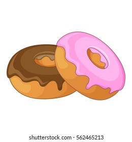 Donut icon. Cartoon illustration of donut vector icon for web design