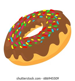 Donut icon. cartoon illustration of donut vector icon for web
