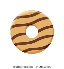 Donut icon cartoon. Vector illustration of sweet dessert pastries. Isolated on a white background.