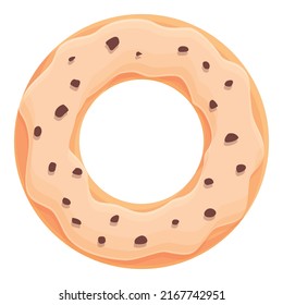 Vector de dibujos animados de iconos de Donut. Postre dulce. Comida de azúcar