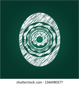donut icon with chalkboard texture
