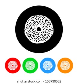 Donut Icon with Color Variations