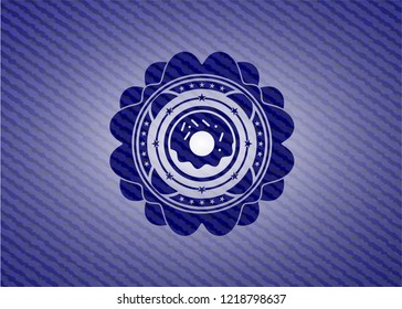 donut icon with denim texture