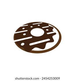Ilustración aislada de la Plantilla del diseño del icono del donut