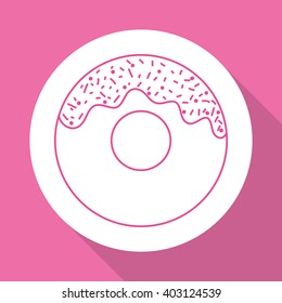 Donut icon design , vector illustration