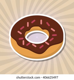 donut icon design , vector illustration