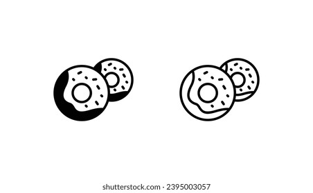 Donut icon design with white background stock illustration