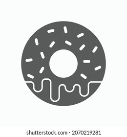 donut icon, doughnut vector, dessert illustration