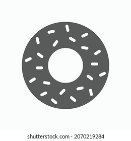icono de donut, vector de anillos, ilustración de postre