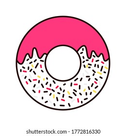 Icono de donut. vector de anillos. modificable. ilustración vectorial
