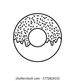 Donut icon. doughnut vector. editable. vector illustration