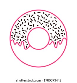 Donut icon. doughnut vector. editable. vector illustration
