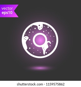 Donut icon. Doughnut vector sign. EPS 10 flat symbol