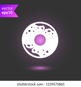 Donut icon. Doughnut vector sign. EPS 10 flat symbol
