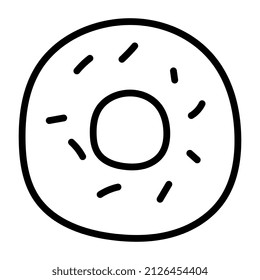Donut icon and editable vector


