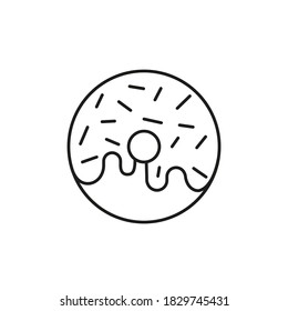 donut icon element of coffe icon for mobile concept and web apps. Thin line donut icon can be used for web and mobile. Premium icon on white background
