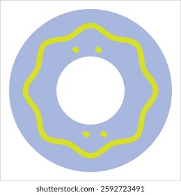 Donut icon element in dual tone style suitable for various design purposes