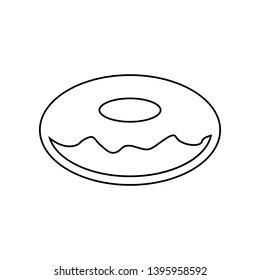Donut icon. Element of eating for mobile concept and web apps icon. Outline, thin line icon for website design and development, app development