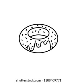 donut icon. Element of fast food for mobile concept and web apps icon. Thin line icon for website design and development, app development