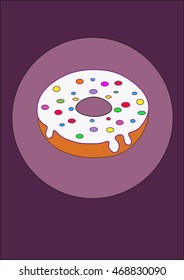 donut icon eps10 vector eps jpg flat app web art