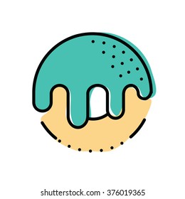 Donut icon flat icon