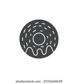donut icon flat filled vector symbol