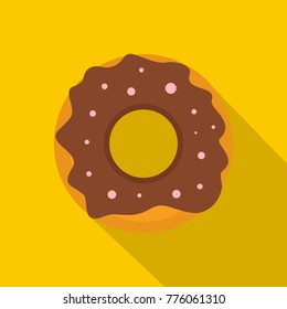 Donut icon. Flat illustration of donut vector icon for web