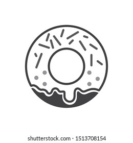 Donut icon. flat simple pictogram. Doughnut vector illustration