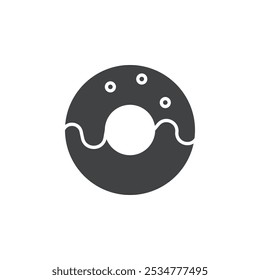 Donut icon flat and simple set design