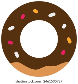 Donut-Symbol mit flachem Stil