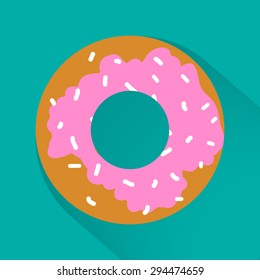 Donut  icon flat style