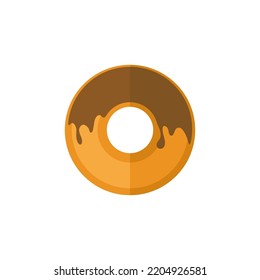 donut icon flat style design. donut vector illustration. isolated on white background.