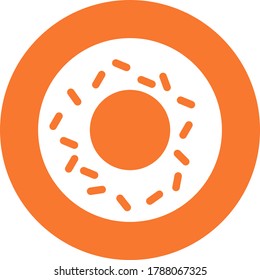 The donut icon flat style eps 10 for web design and API usage