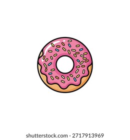 Donut Icon flaches Vektordesign.