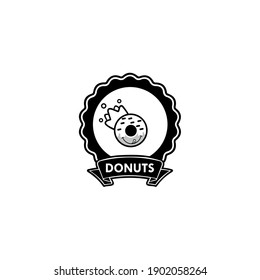 Donut icon. flat vector illustration donut food icon banner menu restaurant cafe menu design
